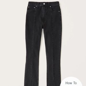 Abercrombie high rise split hem jeans